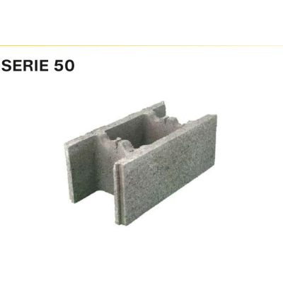 BLOQUE MURO ARMADO 25X20X50...